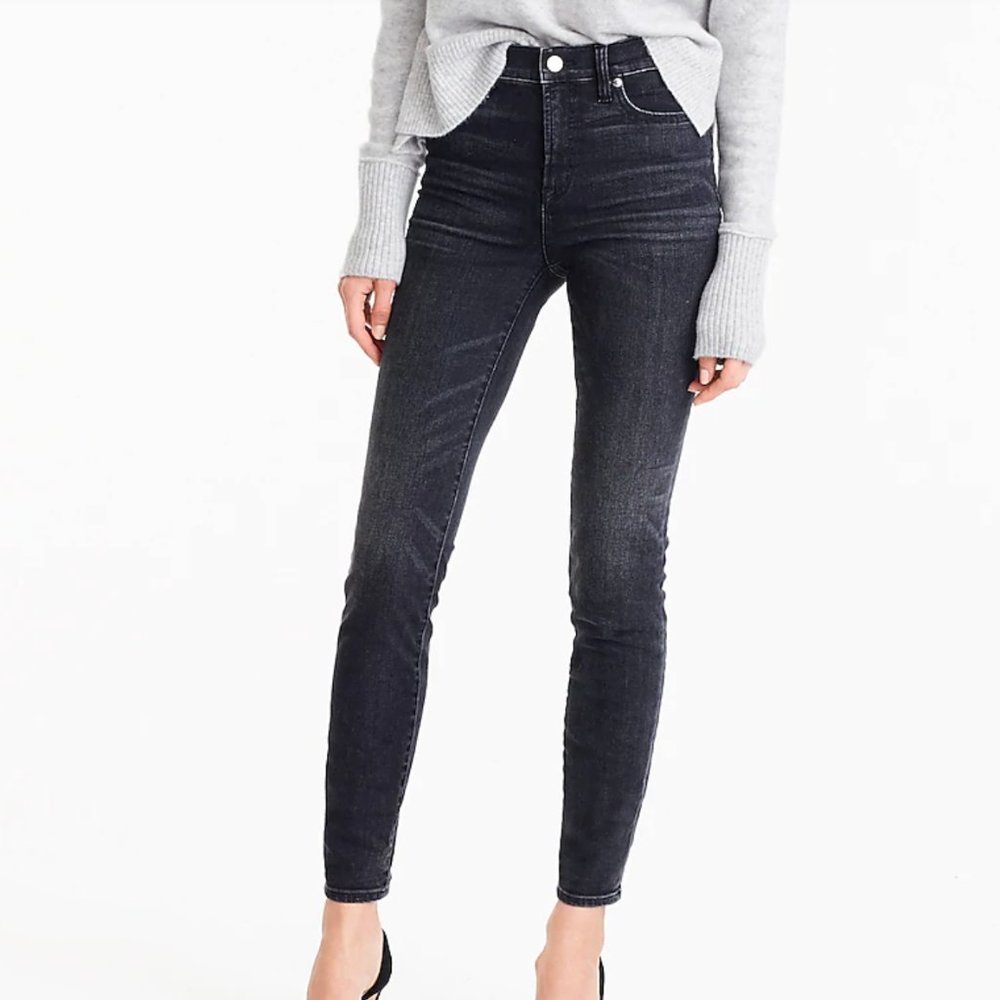 J Crew 9” high rise toothpick jean